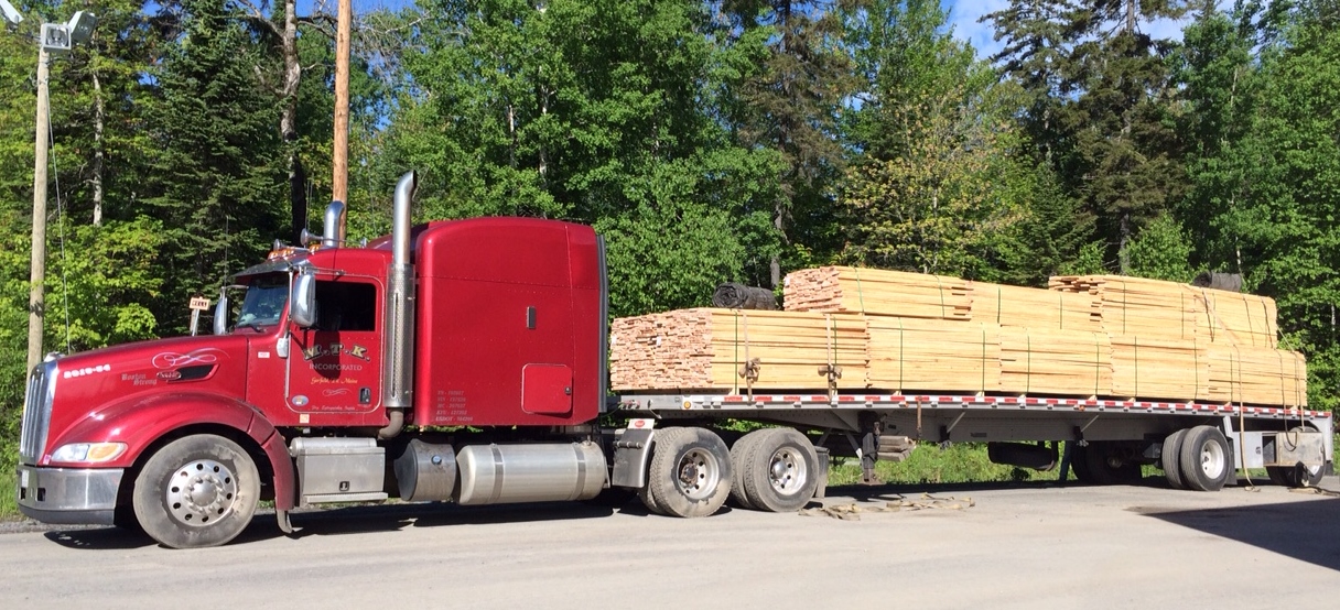 Loaded Truck Maine Woods Company